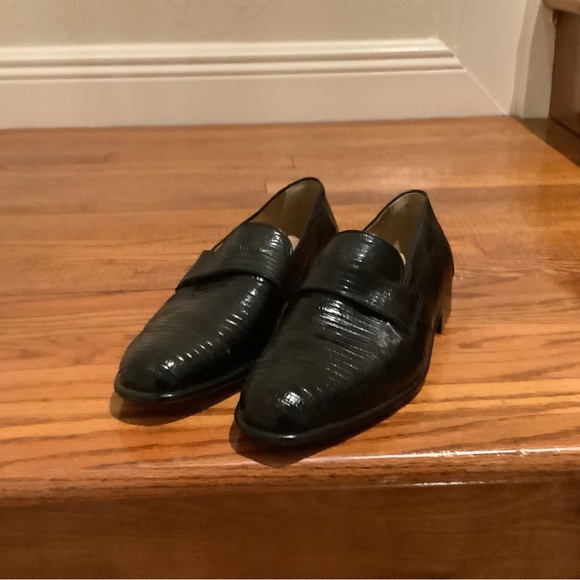 LOPEZ TAIBO MEN LIZARD LEATHER LOAFERS DRESS SHOES - Picture 3 of 3